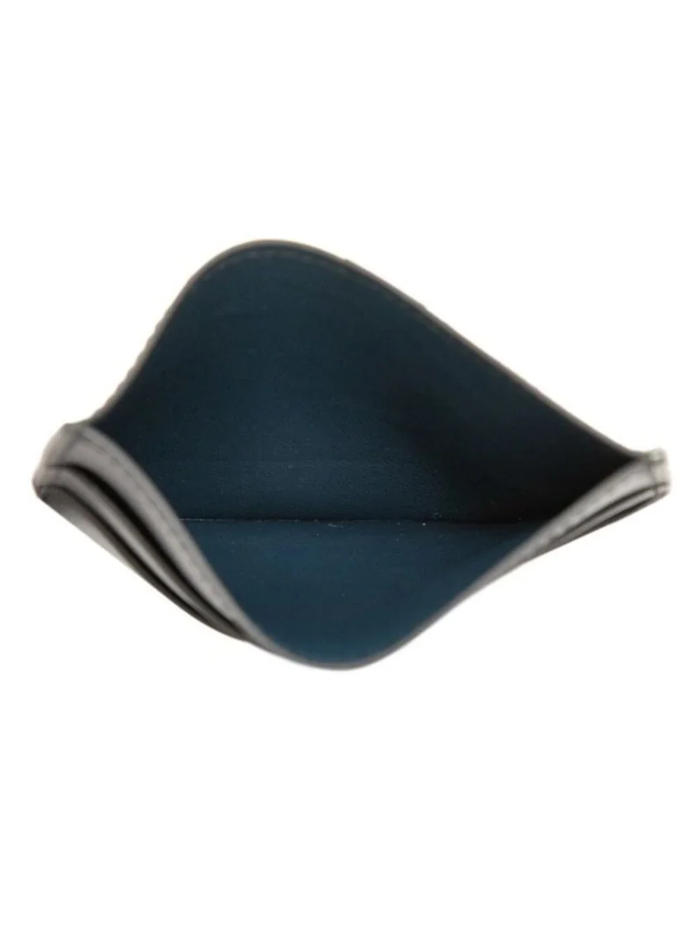 Hermes Cheval Picto Card Case Black Navy Color Tadelakt